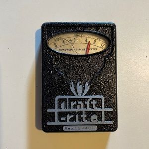 Vintage Bacharach draft rite meter